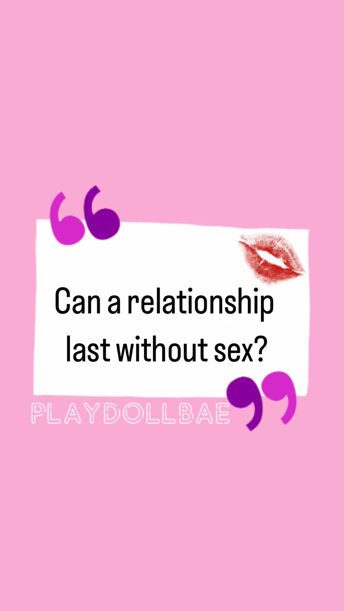 Can a relationship last without sex?