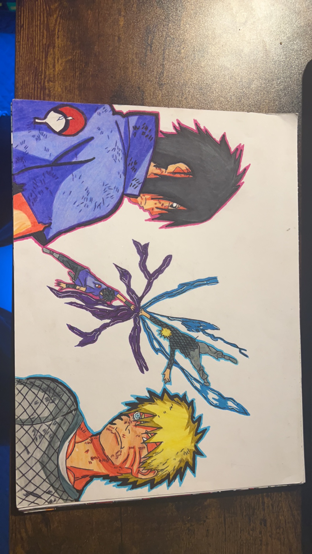 Speed Drawing Sasuke Vs Naruto