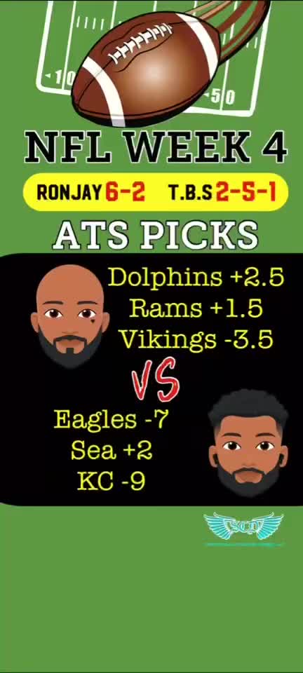 Ron Jay vs TBS NFL Week 2 ATS picks. What are your picks this week, let us  know. @dean marten #tbssports #sportsonstereo #sportstracking #fyp #trending