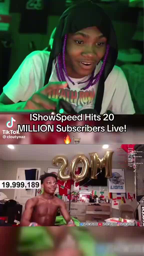 WATCH: IShowSpeed hits 19 million subscribers on ; shares